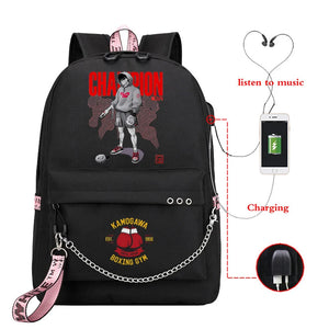 Hajime No Ippo Anime Backpack High-capacity Schoolbag