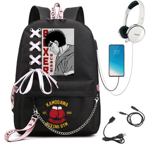 Hajime No Ippo Schoolbags Anime Shoulder Bags Harajuku KGB Backpack
