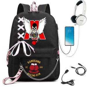 Hajime No Ippo Schoolbags Anime Shoulder Bags Harajuku KGB Backpack