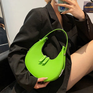 Green PU Leather Crossbody Bag for Women Handbag Small Shoulder Travel Totes