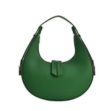Green PU Leather Crossbody Bags with Short Handle for Women