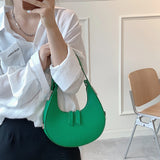 Green PU Leather Women Crossbody Bags Hip Hop Street Shoulder Totes