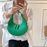 Green PU Leather Women Crossbody Bags Hip Hop Street Shoulder Totes
