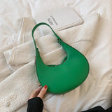 Green PU Leather Women Crossbody Bags Hip Hop Street Shoulder Totes