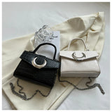 Crocodile Pattern Women Shoulder Bag Chain Messenger Clutch Purse