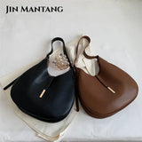 Half Moon High PU Shoulder Side Bags for Women Large Crossbody Bags