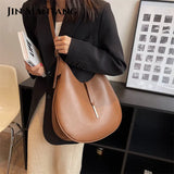 Half Moon High PU Shoulder Side Bags for Women Large Crossbody Bags