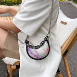 Half Moon Mini Tote bag High-quality PU Leather Women's Handbag