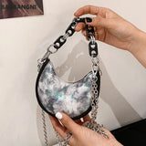 Half Moon Mini Tote bag High-quality PU Leather Women's Handbag
