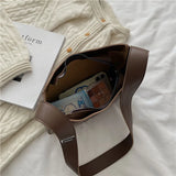 Half-Moon Shoulder Bag Vintage Solid Armpit Shoulder Bag Portable Handbag Totes