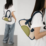 Half-Moon Shoulder Underarm Bag PU Leather Armpit Bag Retro Crossbody Bag