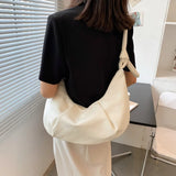 Half-Moon Small PU Leather Crossbody Bag for Women