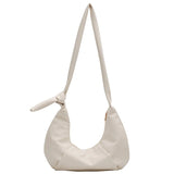 Half-Moon Small PU Leather Crossbody Bag for Women