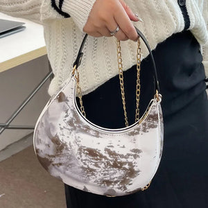 Small Canvas Armpit Bag with Short Handle Women Handbag