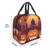 Halloween Background Lunch Bag Insulated Thermal Cooler Bento Lunch Box