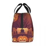 Halloween Background Lunch Bag Insulated Thermal Cooler Bento Lunch Box