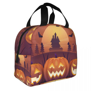 Halloween Background Lunch Bag Insulated Thermal Cooler Bento Lunch Box