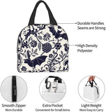 Halloween Bat Flower Insulated Lunch Bag Tote Cooler for Women