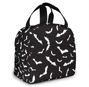 Halloween Bat Lunch Bag Insulated Cooler Tote for Work Travel