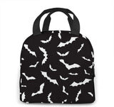 Halloween Bat Lunch Bag Insulated Cooler Tote for Work Travel