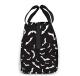 Halloween Bat Lunch Bag Insulated Cooler Tote for Work Travel