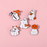 Halloween Boo Enamel Pins Funny Pumpkin Death Brooches Bag Lapel Button Badges