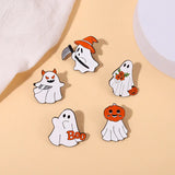 Halloween Boo Enamel Pins Funny Pumpkin Death Brooches Bag Lapel Button Badges