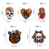 Halloween Castle Enamel Pins Skeleton Boo Spooky Pumpkin Brooches