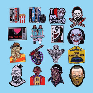 Classic Horror Movie Enamel Pin Brooches Bag Lapel Pin Cartoon Jewelry