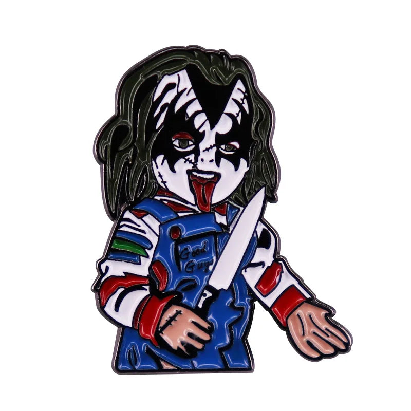 Halloween Clown Enamel Pins Horror Movies Figure Brooch