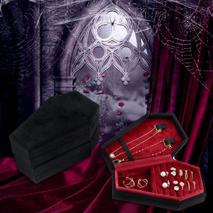 Halloween Coffin Shape Jewelry Box Display Storage Cases