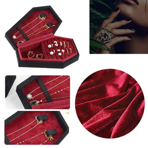 Halloween Coffin Shape Jewelry Box Earrings Ring Necklace Display