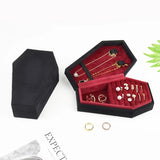 Halloween Coffin Shape Jewelry Box Earrings Ring Necklace Display