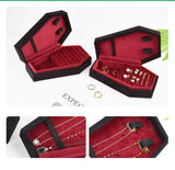 Halloween Coffin Shape Jewelry Box Earrings Ring Necklace Display Storage Cases
