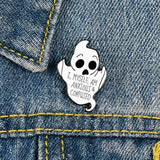 Ghost Drip Alloy Brooch Shirt Lapel Ghost Pin Backpack Accessories