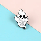 Ghost Drip Alloy Brooch Shirt Lapel Ghost Pin Backpack Accessories