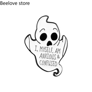 Ghost Drip Alloy Brooch Shirt Lapel Ghost Pin Backpack Accessories