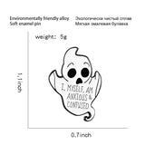 Ghost Drip Alloy Brooch Shirt Lapel Ghost Pin Backpack Accessories