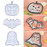 Halloween Decoration Silicone Mold Pumpkin Bat Ghost Crystal Tray