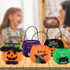 Halloween Handheld Pumpkin Bag Candy Bag Velvet Gift Bag