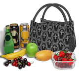 Gothic Coffin Pattern Lunch Bag Insulated Thermal Bento Box