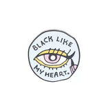 Halloween Enamel Pins Eye Pocket Watch Tongue Lip Coat Face Brooches