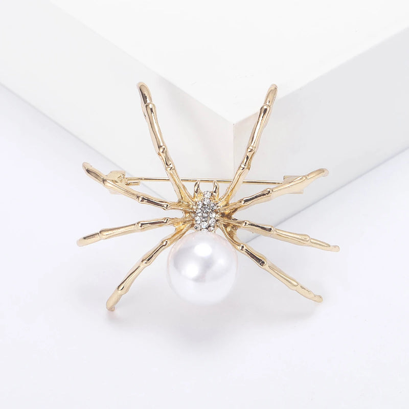 Halloween Spider Shaped Brooch Retro Corsage Pin