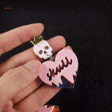 Geometric Skull Love Earring Mold for DIY Crafts