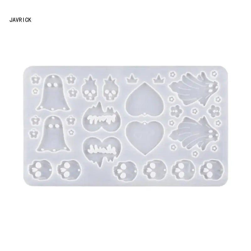 Geometric Skull Love Earring Silicone Mold DIY Crafts