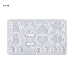 Geometric Skull Love Earring Silicone Mold DIY Crafts
