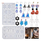 Geometric Skull Love Earring Mold for DIY Crafts