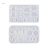 Geometric Skull Love Earring Mold for DIY Crafts