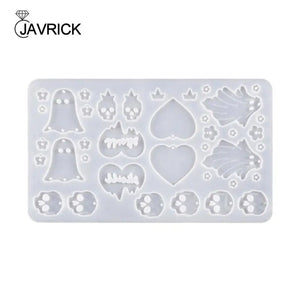Geometric Skull Love Earring Silicone Mold for Crafts