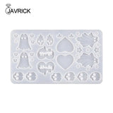 Geometric Skull Love Earring Silicone Mold for Crafts